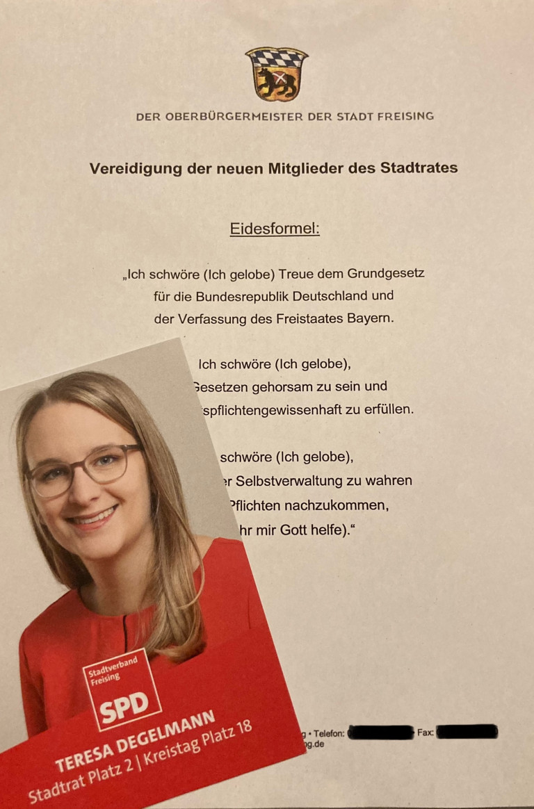 Teresa Degelmann Amtseid